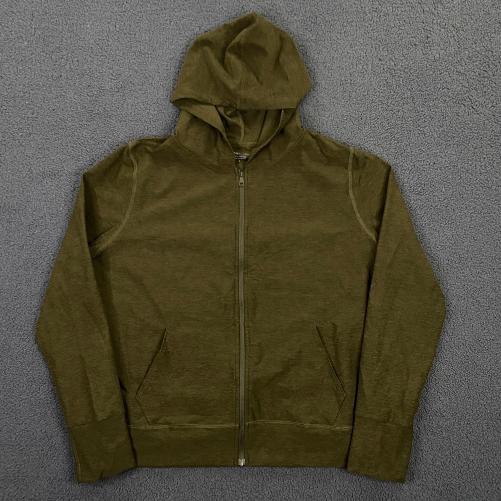 Beyond‎ Yoga Spacedye Everyday Hoodie size Large Olive Green Full Zip Stretch